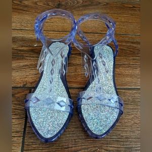 Disney Frozen Elsa Shoes Girls Sandal Halloween Costume Dress Up Size 10-12
